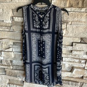 Banana Republic blue scarf dress/tunic.